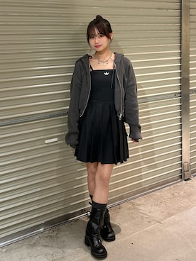 「アイテム（パーカー）」を使った、mairaさん（レディース・156cm）の秋コーディネート
