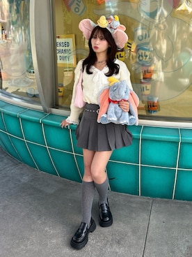 「アイテム（ソックス/靴下）」を使った、mairaさん（レディース・156cm）の秋コーディネート