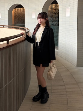 「SENEE（セニー）のアイテム（ジャケット/アウター）」を使った、mairaさん（レディース・156cm）の春コーディネート