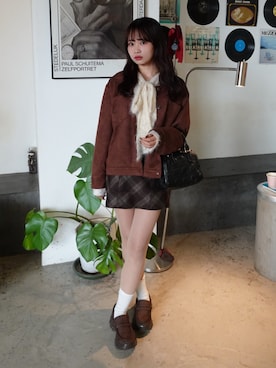 「アイテム（ジャケット/アウター）」を使った、mairaさん（レディース・156cm）の秋コーディネート