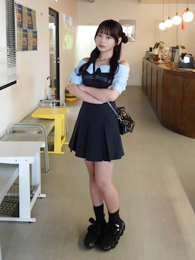 「grounds（グラウンズ）のアイテム」を使った、mairaさん（レディース・156cm）の夏コーディネート