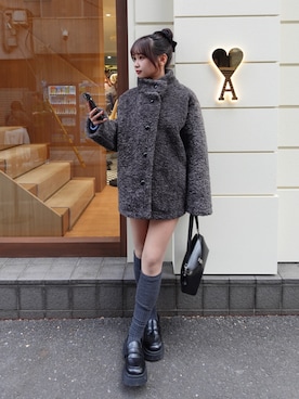 「ファーコート」｜mairaさん（レディース・156cm）の秋コーディネート