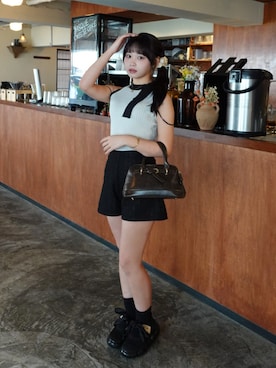 「grounds（グラウンズ）のアイテム」を使った、mairaさん（レディース・156cm）の夏コーディネート