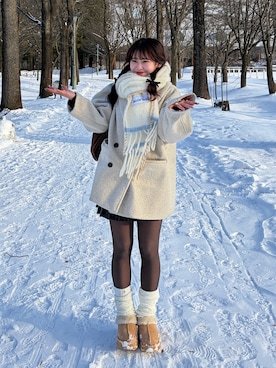 「Acne Studios（アクネストゥディオズ）のアイテム」を使った、mairaさん（レディース・156cm）の冬コーディネート