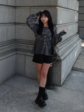 「mideal（マイディール）のアイテム」を使った、mairaさん（レディース・156cm）の秋コーディネート