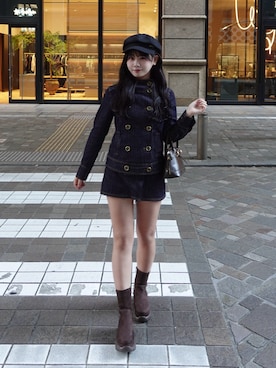 「EVOL（イーボル）のアイテム」を使った、mairaさん（レディース・156cm）の秋コーディネート