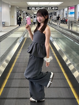 「アイテム（セットアップ）」を使った、mairaさん（レディース・156cm）の夏コーディネート