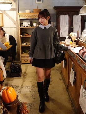 「ガーリーコーデ」｜mairaさん（レディース・156cm）の秋コーディネート