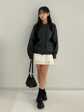 「アイテム（ブルゾン）」を使った、mairaさん（レディース・156cm）の秋コーディネート