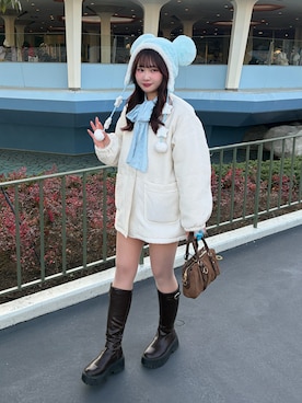 「hinari（ヒナリ）のアイテム」を使った、mairaさん（レディース・156cm）の冬コーディネート