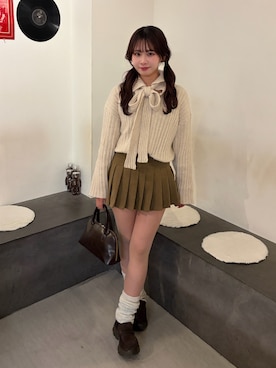 「HOOK（フック）のアイテム」を使った、mairaさん（レディース・156cm）の冬コーディネート