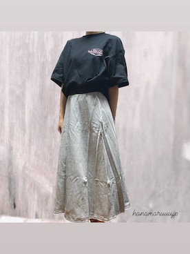 「a.g.plus（エージープラス）のアイテム」を使った、はなまるさん（レディース・170cm）の夏コーディネート