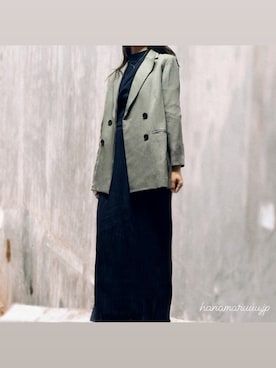 「NATURAL BEAUTY BASIC（ナチュラルビューティーベーシック）のアイテム（ジャケット/アウター）」を使った、はなまるさん（レディース・170cm）の秋コーディネート
