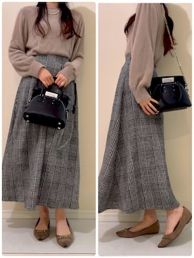 「Maison Margiela（メゾンマルジェラ）のSHOULDER BAG（ショルダーバッグ、ブラック系）」を使った、つばさのコーデさん（レディース・170cm）の春コーディネート