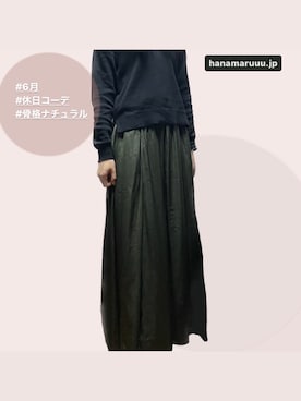「niko and...（ニコアンド）のアイテム（パンツ、グリーン系）」を使った、つばさのコーデさん（レディース・170cm）の夏コーディネート