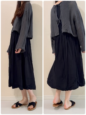 「no brand（ノーブランド）のアイテム（ワンピース/ドレス）」を使った、つばさのコーデさん（レディース・170cm）の春コーディネート