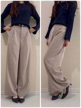 「ANTEPRIMA（アンテプリマ）のポインテッドトゥモチーフパンプス（パンプス、ブラック系）」を使った、つばさのコーデさん（レディース・170cm）の春コーディネート