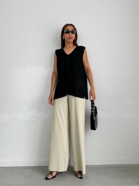 「TRUNC（トランクエイティーエイト）のアイテム（トップス）」を使った、TRUNC 88さん（レディース・162cm）の夏コーディネート