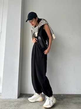 「TRUNC（トランクエイティーエイト）のアイテム（帽子）」を使った、TRUNC 88さん（レディース・162cm）の春コーディネート