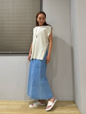 「TRUNC（トランクエイティーエイト）のアイテム」を使った、TRUNC 88さん（レディース・162cm）の夏コーディネート