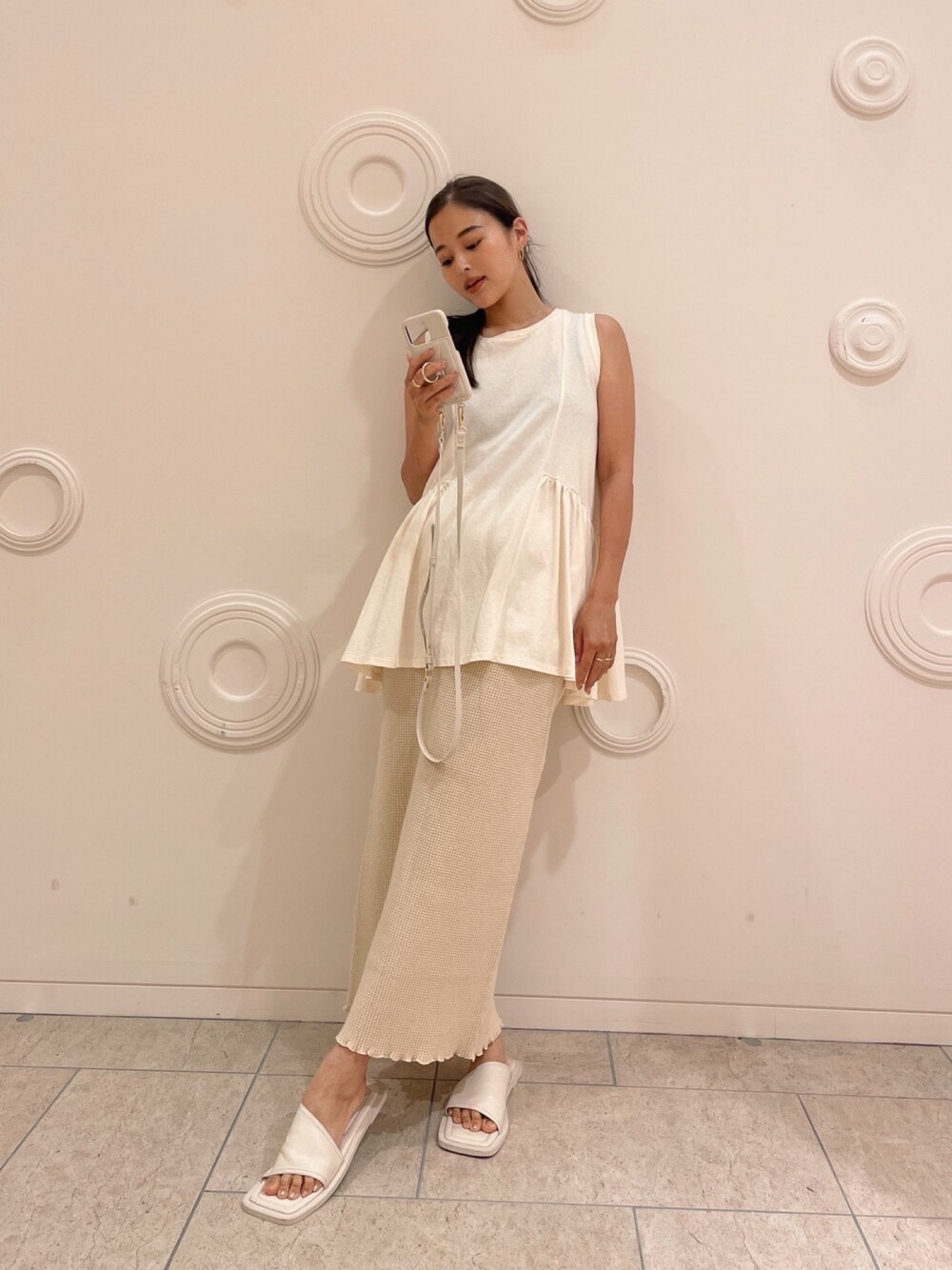 TRUNC（トランクエイティーエイト）の「Flare Cut Peplum Tops（T