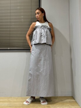 「TRUNC（トランクエイティーエイト）のアイテム」を使った、TRUNC 88さん（レディース・162cm）の夏コーディネート