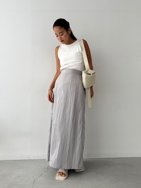 「TRUNC（トランクエイティーエイト）のアイテム（トップス）」を使った、TRUNC 88さん（レディース・162cm）の夏コーディネート