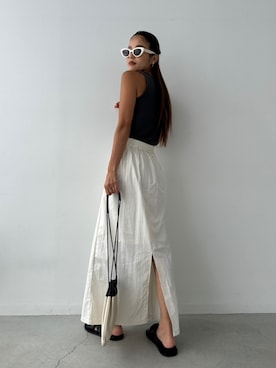 「TRUNC（トランクエイティーエイト）のアイテム」を使った、TRUNC 88さん（レディース・162cm）の夏コーディネート