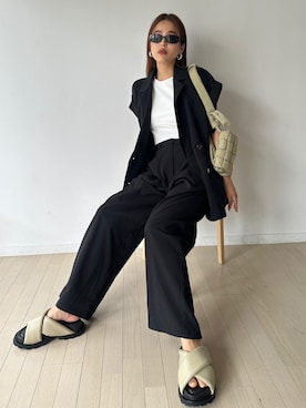 「オケージョン」｜「アイテム（セットアップ）」を使った、TRUNC 88さん（レディース・162cm）の春コーディネート