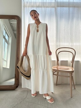 「TRUNC（トランクエイティーエイト）のアイテム」を使った、TRUNC 88さん（レディース・162cm）の夏コーディネート