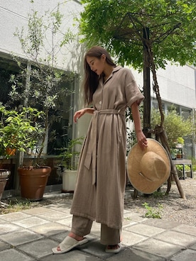 「TRUNC（トランクエイティーエイト）のアイテム（帽子）」を使った、TRUNC 88さん（レディース・162cm）の夏コーディネート