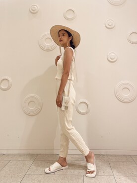 「TRUNC（トランクエイティーエイト）のアイテム（帽子）」を使った、TRUNC 88さん（レディース・162cm）の夏コーディネート