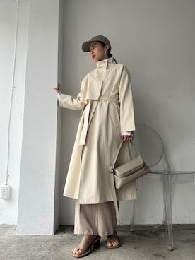 「TRUNC（トランクエイティーエイト）のアイテム（帽子）」を使った、TRUNC 88さん（レディース・162cm）の春コーディネート