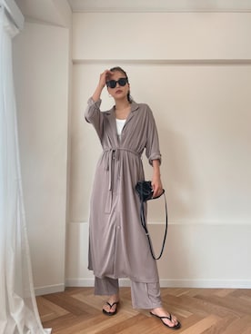 「TRUNC（トランクエイティーエイト）のアイテム（セットアップ）」を使った、TRUNC 88さん（レディース・162cm）の夏コーディネート