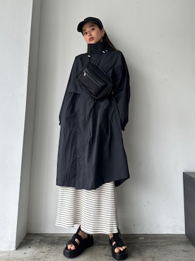 「TRUNC（トランクエイティーエイト）のアイテム（帽子）」を使った、TRUNC 88さん（レディース・162cm）の春コーディネート