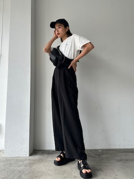 「TRUNC（トランクエイティーエイト）のアイテム（帽子）」を使った、TRUNC 88さん（レディース・162cm）の春コーディネート