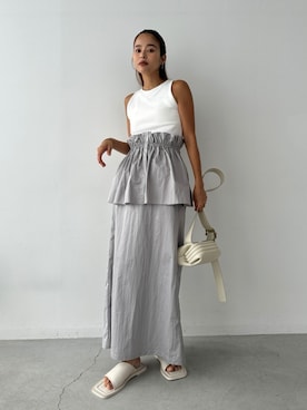 「TRUNC（トランクエイティーエイト）のアイテム（トップス）」を使った、TRUNC 88さん（レディース・162cm）の夏コーディネート