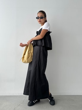 「TRUNC（トランクエイティーエイト）のアイテム」を使った、TRUNC 88さん（レディース・162cm）の夏コーディネート