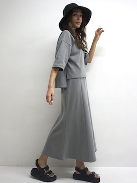 「TRUNC（トランクエイティーエイト）のアイテム（帽子）」を使った、TRUNC 88さん（レディース・165cm）の春コーディネート