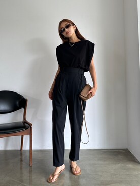 「TRUNC（トランクエイティーエイト）のアイテム（トップス）」を使った、TRUNC 88さん（レディース・162cm）の夏コーディネート