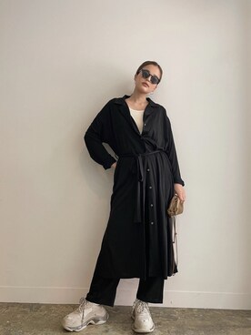 「TRUNC（トランクエイティーエイト）のアイテム（セットアップ）」を使った、TRUNC 88さん（レディース・162cm）の春コーディネート