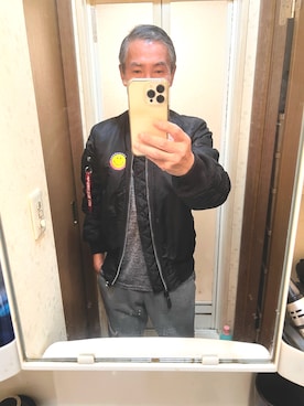 「ALPHA（アルファ）のアイテム（その他アウター）」を使った、バツ1 独身おしゃれ大好きオヤジさん（メンズ・173cm）の秋コーディネート