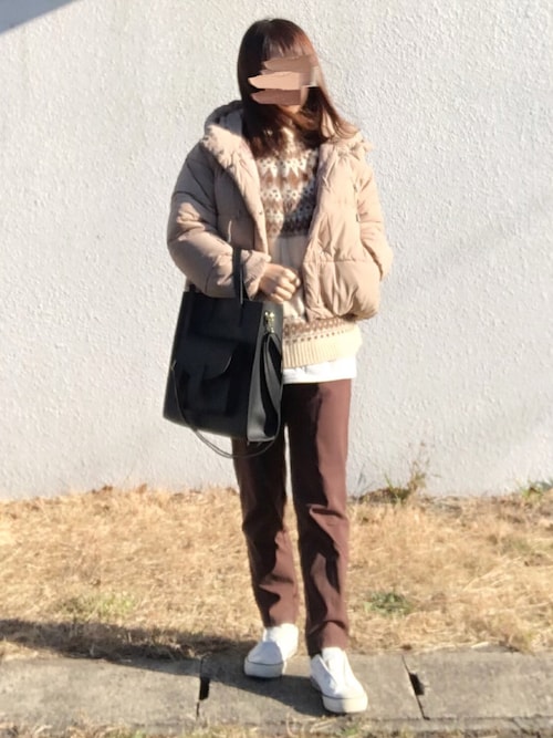 未使用 ELIN ウール混 タックパンツ エリン PLST ベージュ