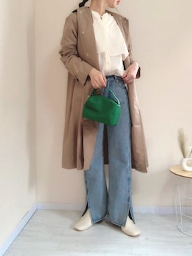 「襟付きトップス」｜「アイテム（その他シューズ）」を使った、no＊さん（レディース・160cm）の春コーディネート