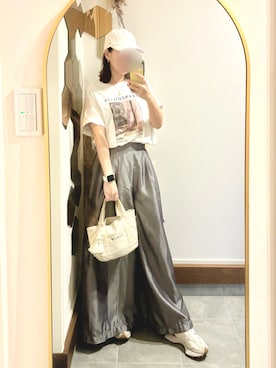 「アイテム（カーゴパンツ）」を使った、Chi-さん（レディース・159cm）の秋コーディネート