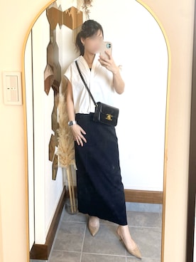 「アイテム（水着/着物・浴衣、ホワイト系）」を使った、Chi-さん（レディース・159cm）の夏コーディネート