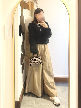 「アイテム（カーゴパンツ）」を使った、Chi-さん（レディース・159cm）の冬コーディネート