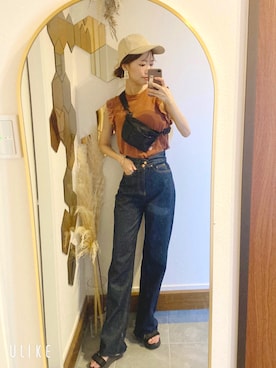 「でにむ」｜「アイテム（キャップ）」を使った、Chi-さん（レディース・159cm）の夏コーディネート