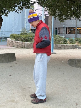 「アイテム（スウェットパンツ）」を使った、TERUさん（メンズ・172cm・20代）の秋コーディネート