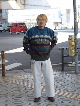 「SUGARHILL（シュガーヒル）のアイテム」を使った、TERUさん（メンズ・172cm）の秋コーディネート